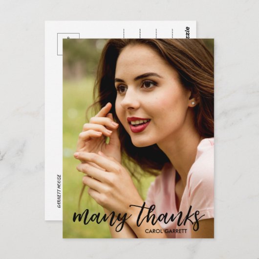 優美な手で卒業表明ありがとう ポストカード (正面/裏面)