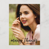 優美な手で卒業表明ありがとう ポストカード (正面)