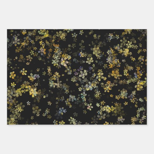 優美な数々の色のフローラ繊細なベビー息 ラッピングペーパーシート (正面2)