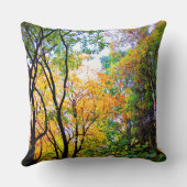 優美な木のカラフルの葉の景色の自然 クッション (裏面)