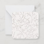 優美な枝カスタマイズギフト囲いカード ノートカード (裏面)