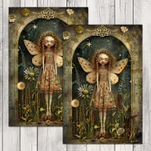 優美な森の妖精のデコページティッシュペーパー