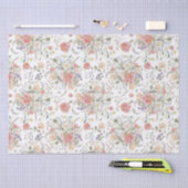 優美な水の色のサンゴフローラ – エイブリー 薄葉紙 (クラフト)