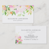 優美な水彩花 |パステルフローラ 名刺 (正面/裏面)