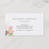 優美な水彩花 |パステルフローラ 名刺 (裏面)