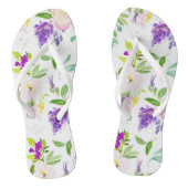 優美な水彩花 | 牡丹とウィステリア ビーチサンダル (ソール)