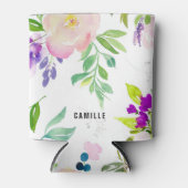 優美な水彩花 | 牡丹とウィステリア 缶クーラー (正面)