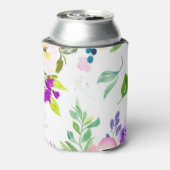 優美な水彩花 | 牡丹とウィステリア 缶クーラー (缶裏面)