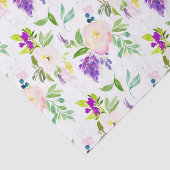 優美な水色の牡丹と藤の模様 薄葉紙 (詳細)