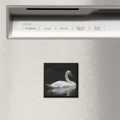 優美な白い白鳥マグネット マグネット (インサイチュ (食洗機))