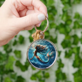 優美な神秘の海の人々の人魚のシーン キーホルダー (手)