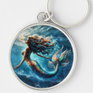 優美な神秘の海の人々の人魚のシーン キーホルダー