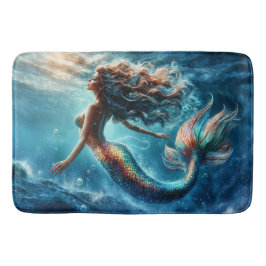 優美な神秘の海の人々の人魚のシーン バスマット