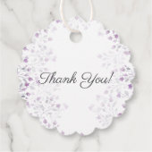 優美な紫のフローラ初の聖餐式 フェイバータグ (裏面)