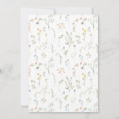 優美な繊細なフローラの山花の日付以外 招待状 (裏面)