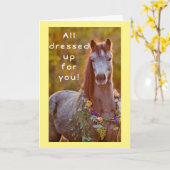 優美な美しいが言う**幸せな4月の誕生日**  カード (黄色い花)