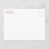 優美な花模様エレガントシックカスタムベビーシャワー インビテーションポストカード (裏面)