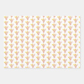 優美な花模様エレガントシンプルシックギフト ラッピングペーパーシート (正面3)