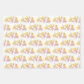 優美な花模様エレガントシンプルシックギフト ラッピングペーパーシート (正面2)