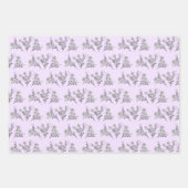 優美な花模様エレガントシンプルシックギフト ラッピングペーパーシート (正面2)