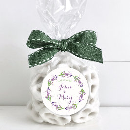 優美な葉の水色のリース結婚ズ ラウンドシール