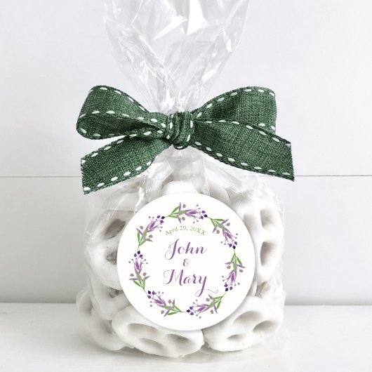 優美な葉の水色のリース結婚ズ ラウンドシール