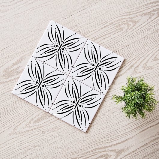 優美な蝶 タイル