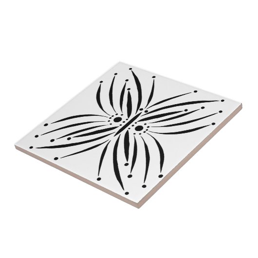 優美な蝶 タイル (側面)