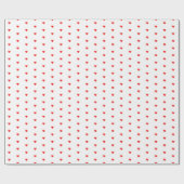 優美な赤いハートパターンバレンタインズギフト ラッピングペーパー (フラット)