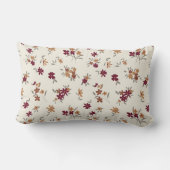 優美な金ゴールドマルーンフローラルパターン ランバークッション (裏面)