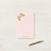 優美な韓国風埃っぽいワイルドバラピンク紙 ポストイット (デスク上)