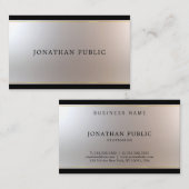 優美な魅力のユニークな金ゴールドのストライプな銀製のモダン 名刺 (正面/裏面)