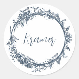 優美な鳥 ラウンドシール