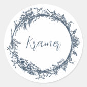 優美な鳥 ラウンドシール (正面)