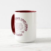 "優美に優美" 15のoz。 マグ(あずき色) マグカップ (正面左)