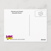 優美のチョコレートケーキの郵便はがき ポストカード (裏面)