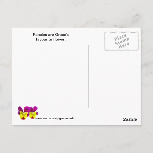 優美のチョコレートケーキの郵便はがき ポストカード (裏面)