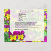 優美のチョコレートケーキの郵便はがき ポストカード (正面)