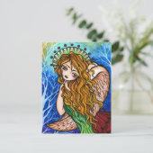 優美の初期のな天使の民芸のクリスマスの郵便はがき シーズンポストカード (スタンド正面)