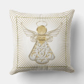 優美の幾何学的な休日のクリスマスの天使 クッション (裏面)