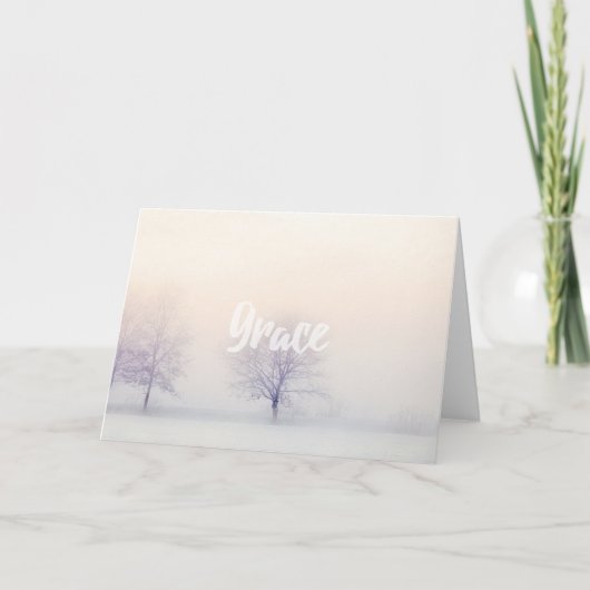 優美の感動的で空白のなメッセージカード カード (正面)