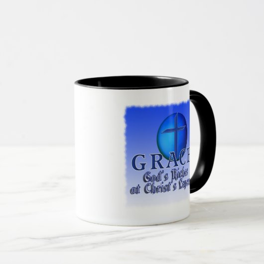 優美の略称-キリストの費用の神の豊かさ マグカップ (正面右)
