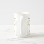 優美の線条細工パターンのエレガントなクリスマスの天使 ボーンチャイナマグカップ (裏面)