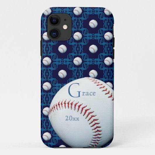 優美の野球のモチーフのIphoneカスタムな5の場合 Case-Mate iPhoneケース (裏面)