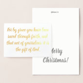 優美のEphesiansのメリークリスマスホイルカードによって救われる 箔カード (ディスプレー)