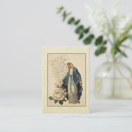 優美のMemorareの神聖なカードの私達の女性 名刺 (スタンド正面)