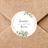 優美カラフルな植物葉結婚式の引き出物 ラウンドシール