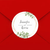 優美カラフルな植物葉結婚式の引き出物 ラウンドシール