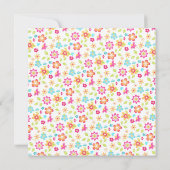 優美カラフルな花ベビーシャワー招待状 招待状 (裏面)