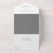 優美カラフルな野生の結婚花 オールインワン招待状 (外側)